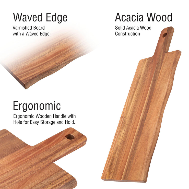 Allspace 2 Pack Acacia Wood Charcuterie Board - 240380