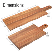 2 Pack Acacia Wood Charcuterie Board