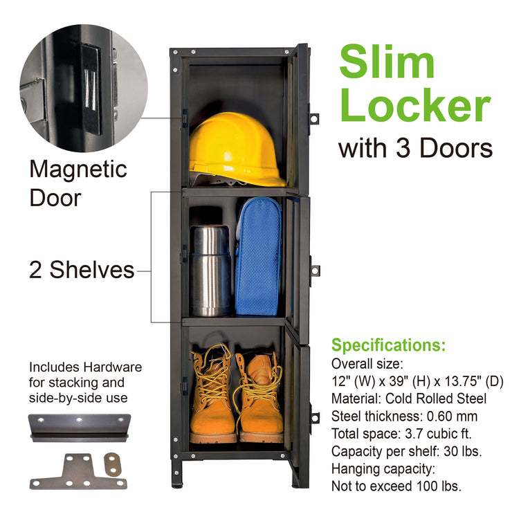Slim Locker with 3 Doors