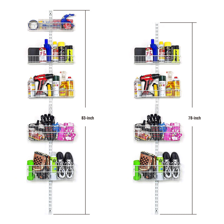 5 Shelf Over The Door Pantry Organizer Rack