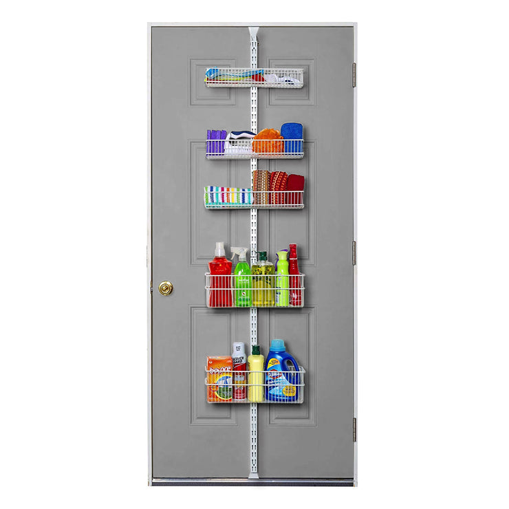 5 Shelf Over The Door Pantry Organizer Rack