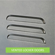 6 Door Steel Locker with Dark Weathered Finish